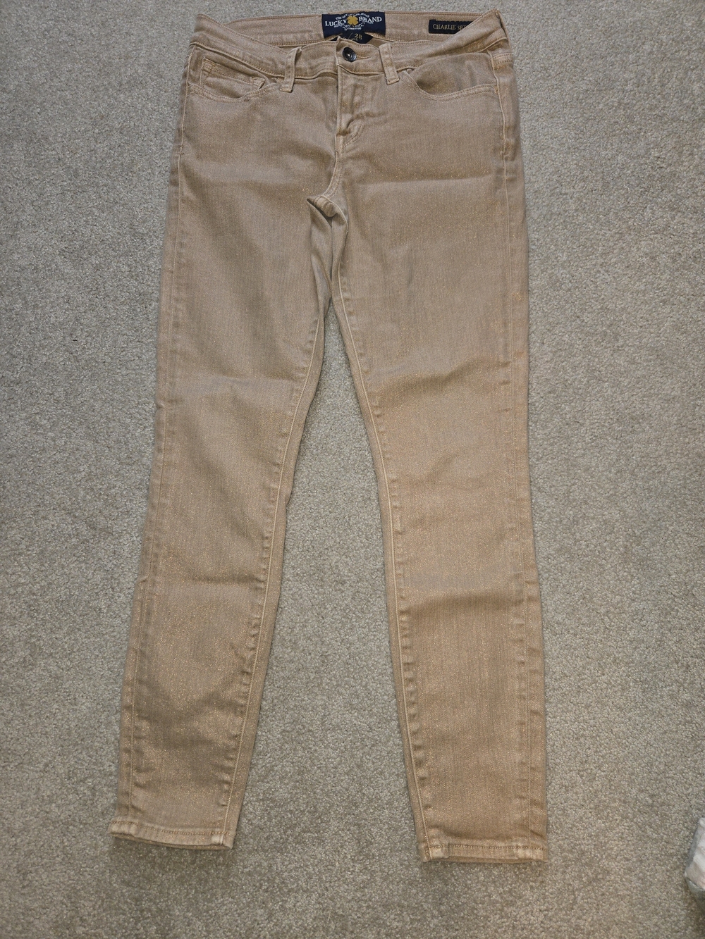 Lucky Brand Gold Skinny Jeans